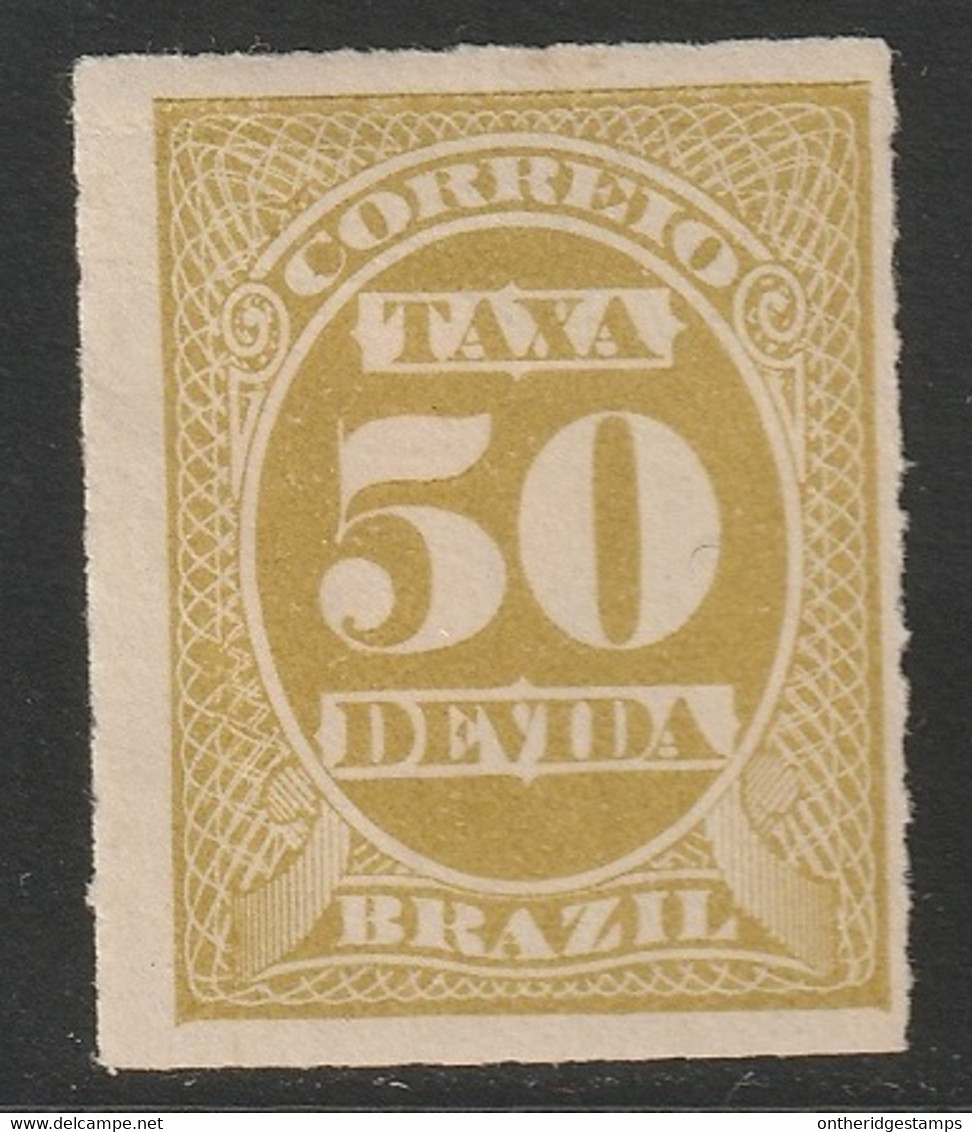 Brazil 1890 Sc J12 Bresil Yt Taxe 12 Postage Due MH* Disturbed Gum - Postage Due