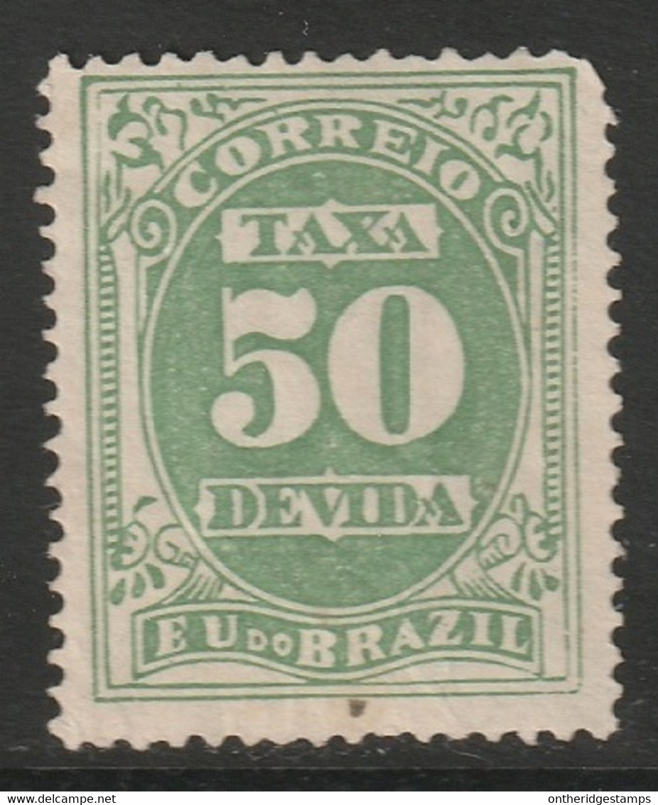 Brazil 1901 Sc J20 Bresil Yt Taxe 20 Postage Due MNG(*) Large Tear - Strafport