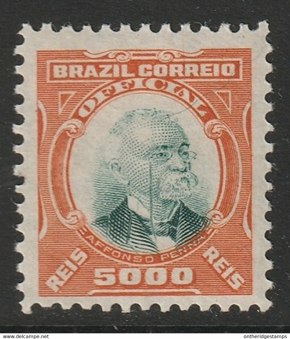 Brazil 1906 Sc O12 Bresil Yt Service 12 Official MH* - Officials