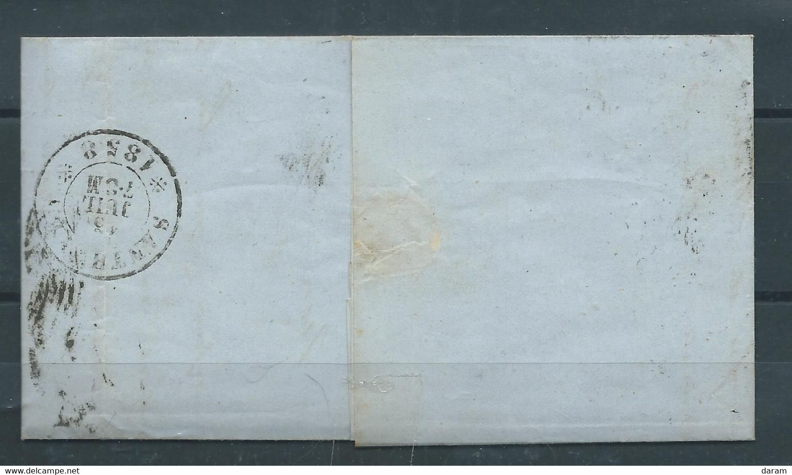 N°9 SUR LETTRE VERS DOLEGHEM - 1858-1862 Medallions (9/12)