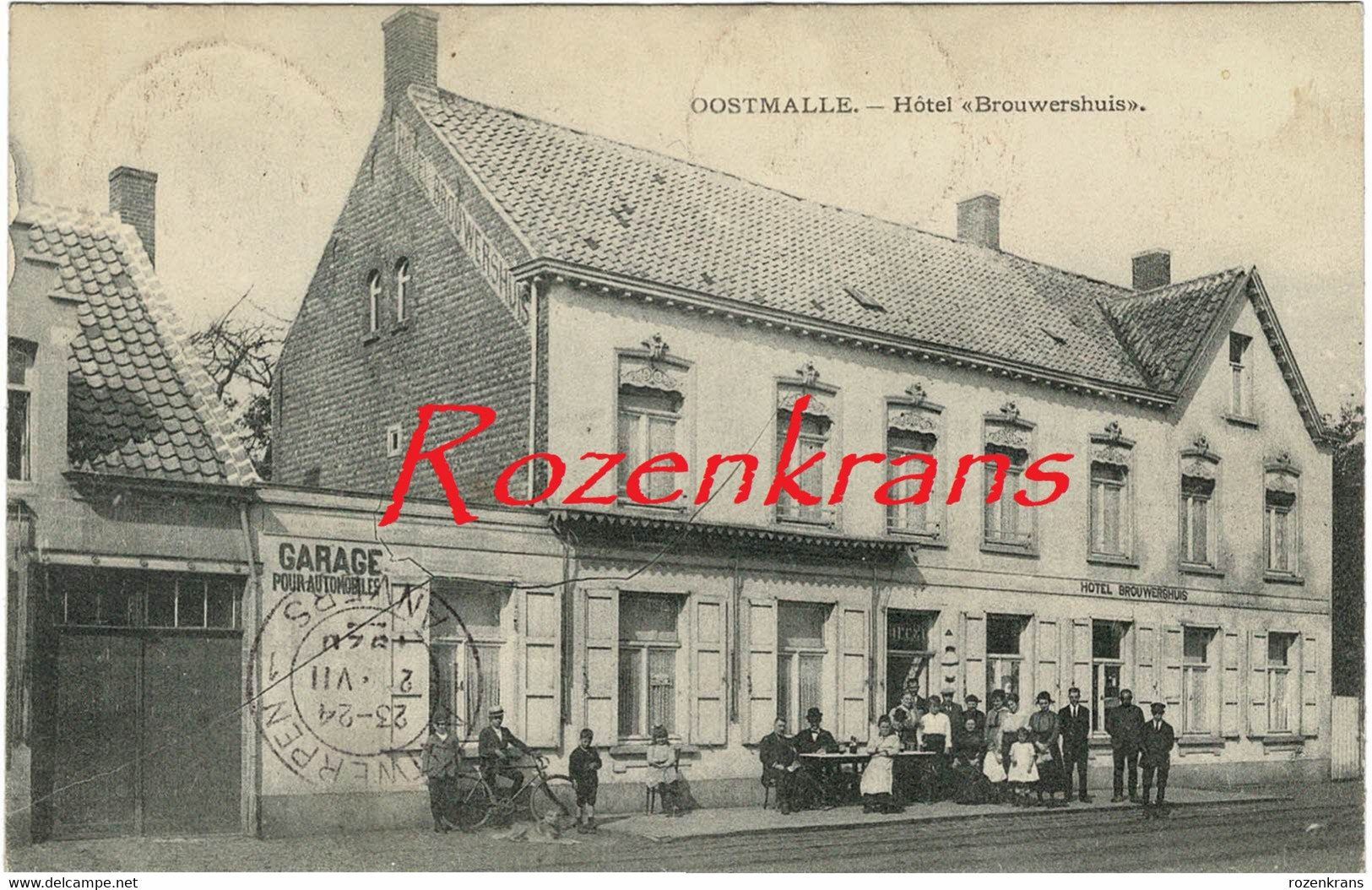 Oostmalle Hotel Brouwershuis Garage Pour Automobiles Geanimeerd Zeldzaam Antwerpse Kempen 1920 (In Zeer Goede Staat) - Malle