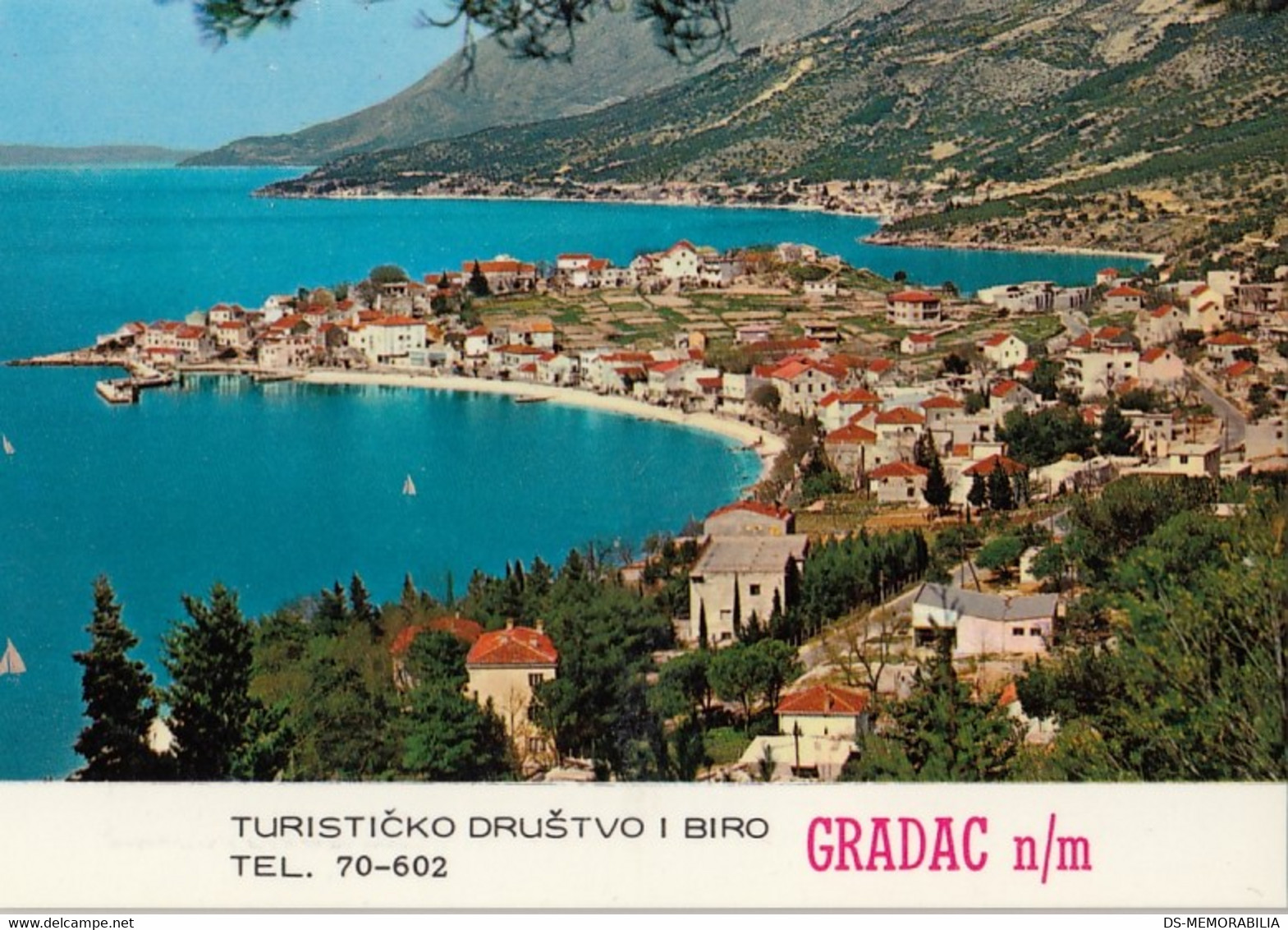 Pocket Calendar Gradac Na Moru Croatia 1970 - Petit Format : 1961-70