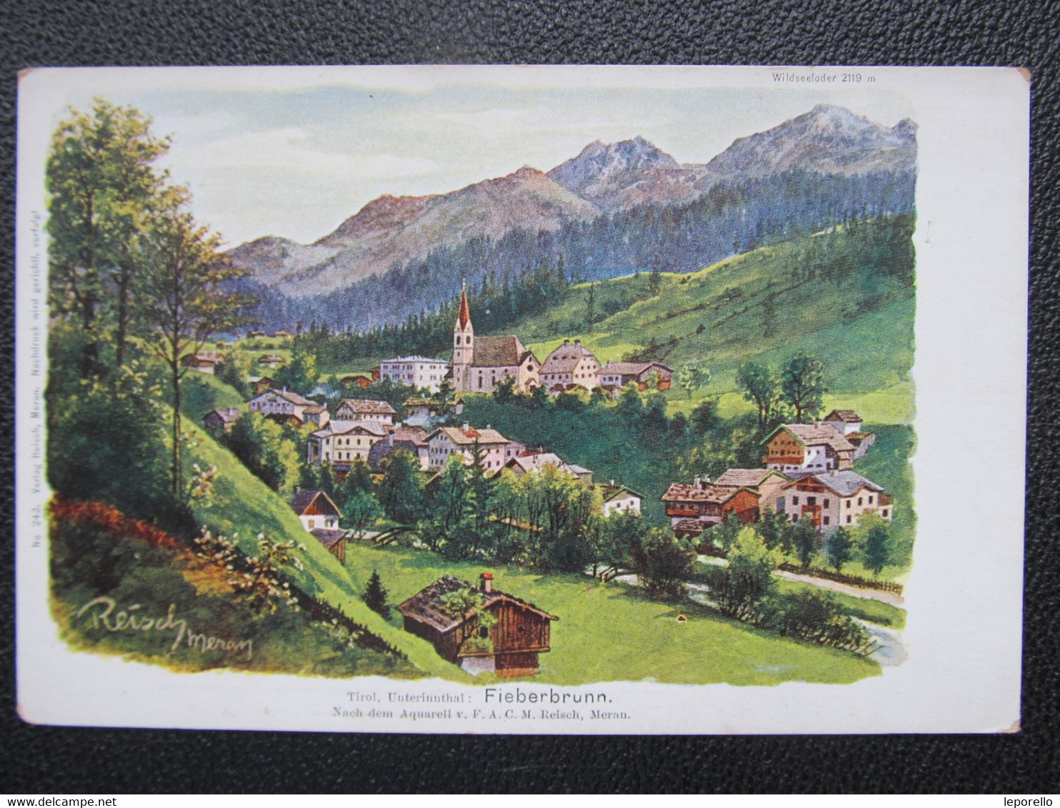 AK FIEBERBRUNN Künstlerkarte Reisch  Ca. 1900  // D*51877 - Fieberbrunn
