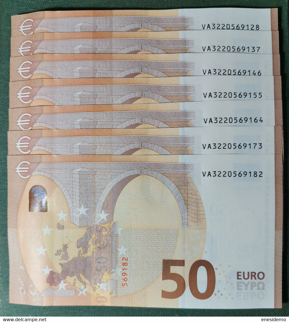 50 EURO SPAIN 2017 DRAGHI V003E5 VA SC FDS UNCIRCULATED PERFECT - 50 Euro