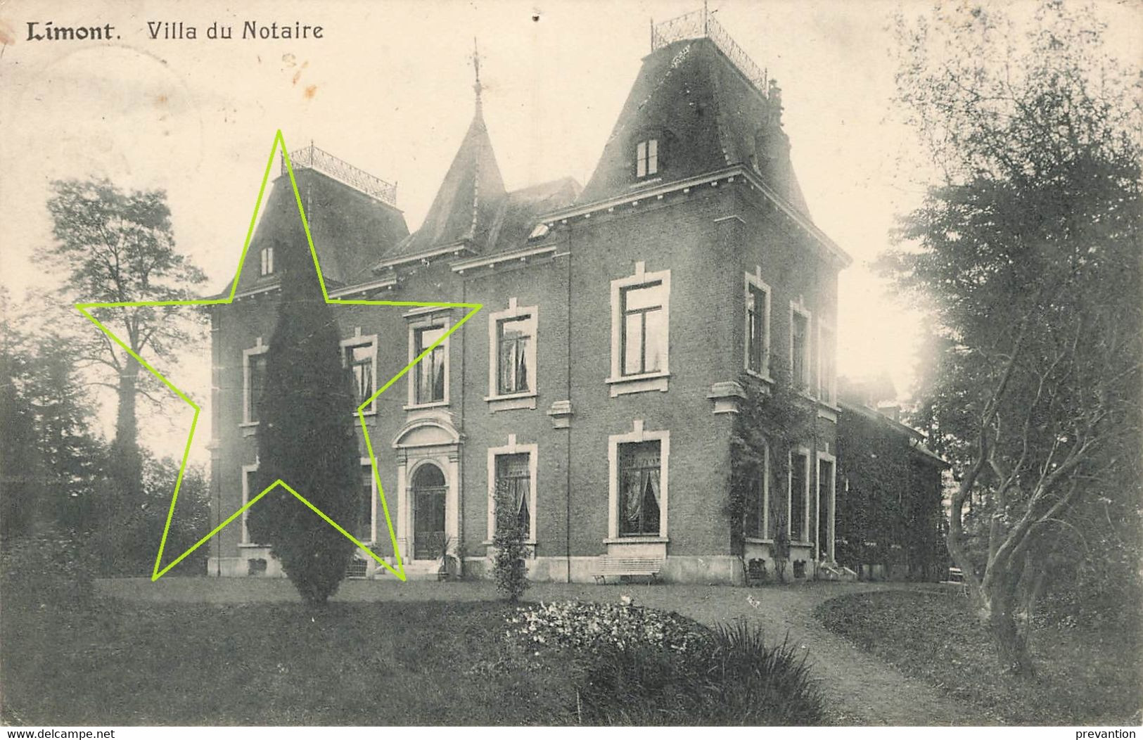 LIMONT - Villa Du Notaire - Carte Circulé En 1911 - Donceel