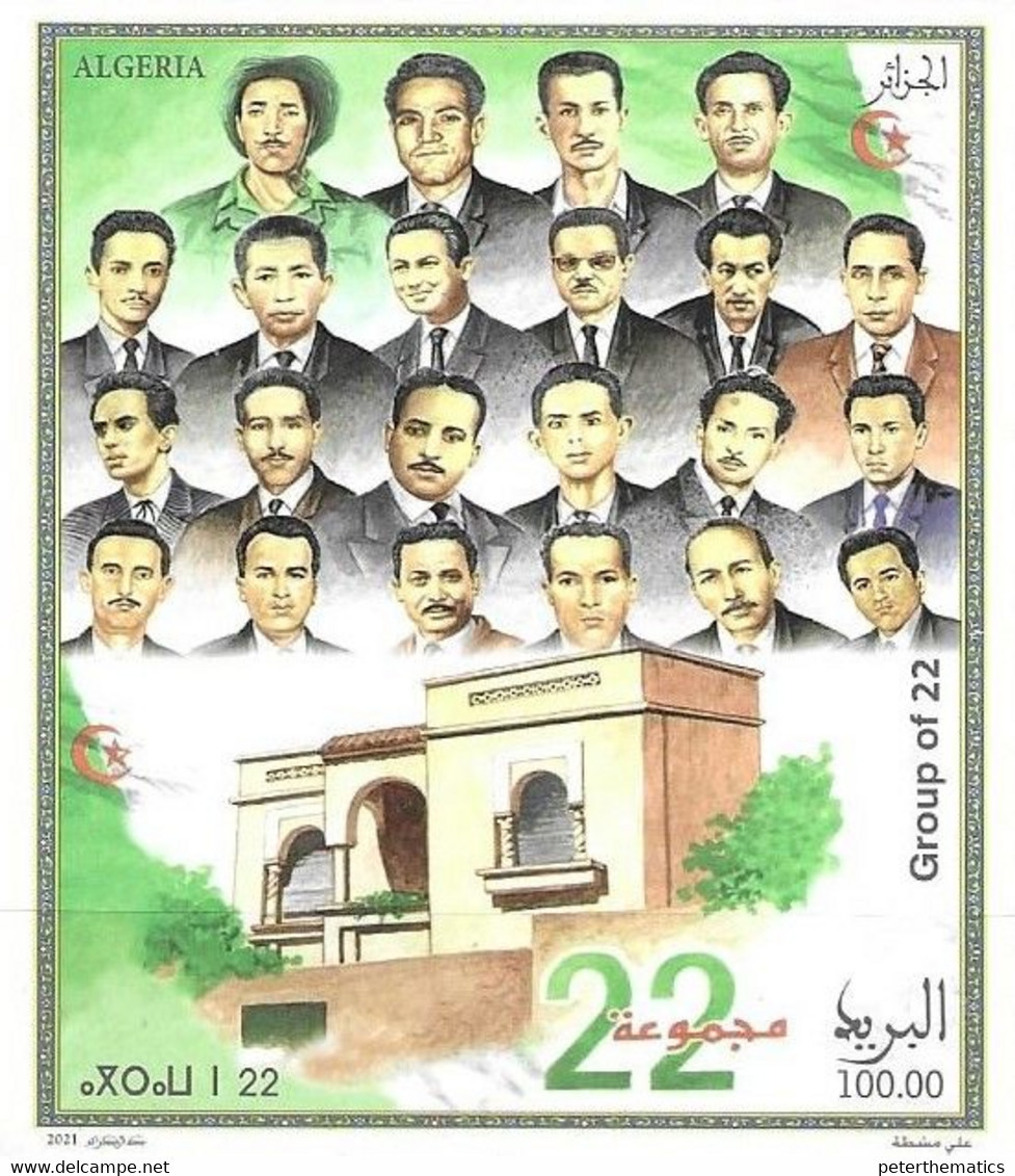 ALGERIA, 2021, MNH, GROUP OF 22, REVOLUTION ANNIVERSARY, S/SHEET - Otros & Sin Clasificación