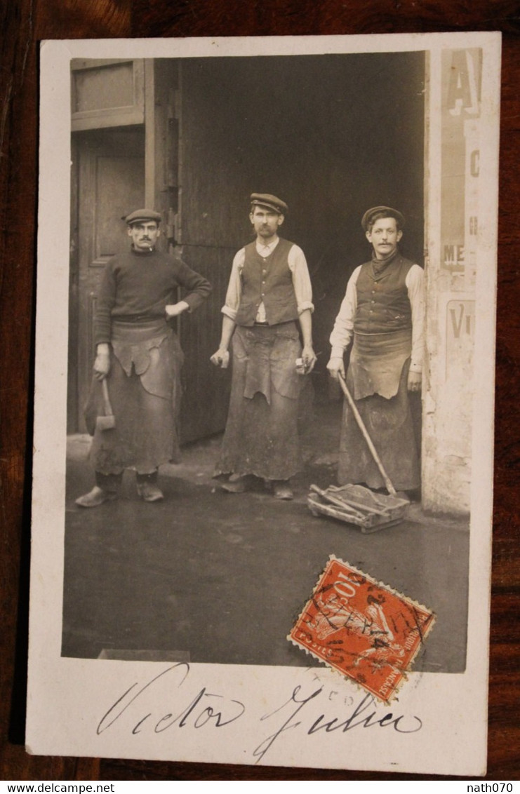 Carte Photo 1910's CPA Ak Animée Couloutre Artisans Ouvriers Forgerons - Sonstige & Ohne Zuordnung