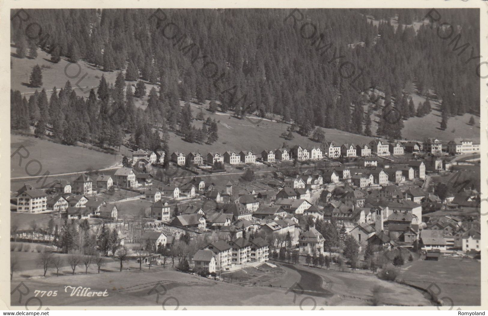 CARTOLINA  VILLERET,BERNE,SVIZZERA,VIAGGIATA 1962 - Villeret