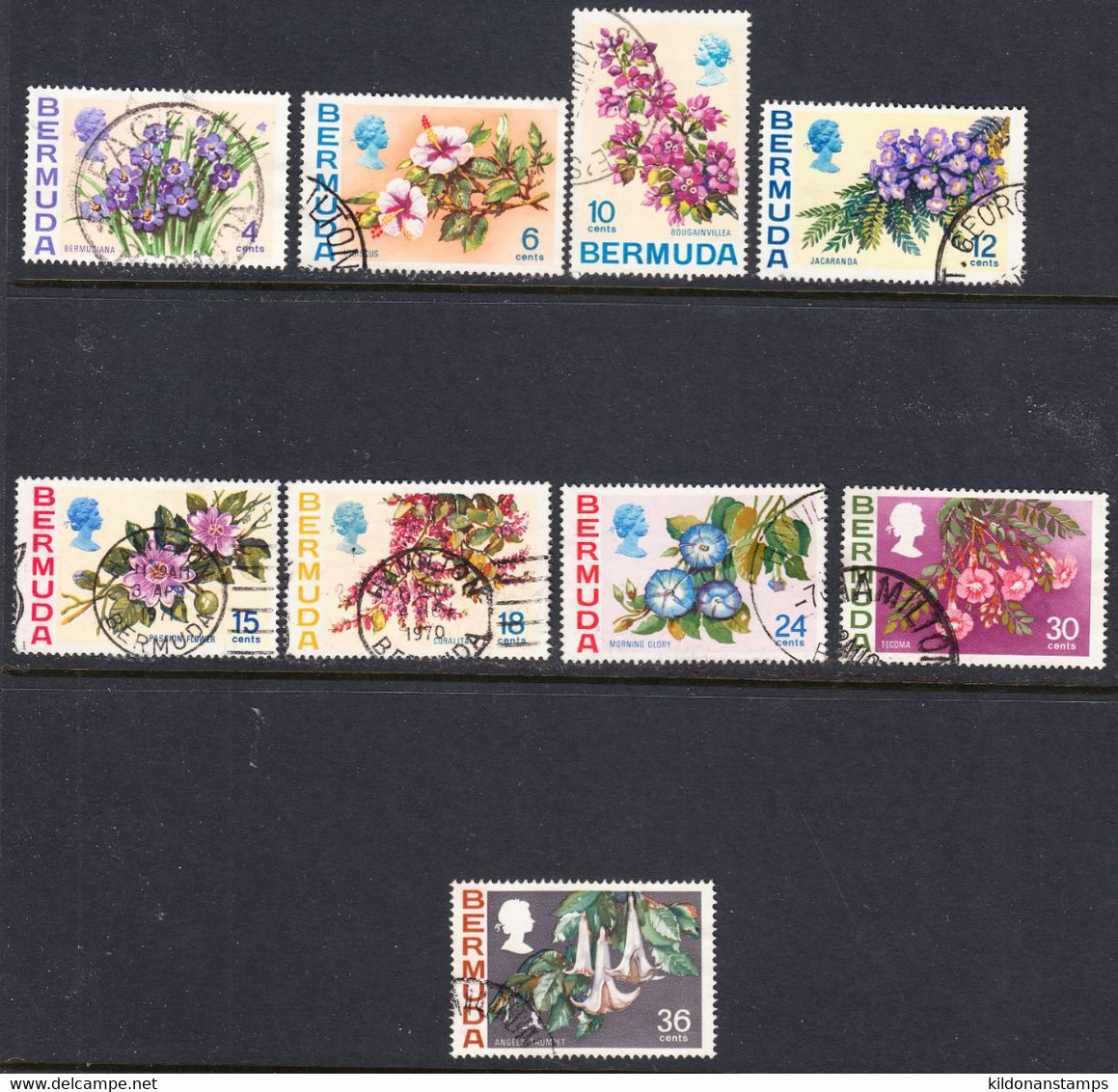 Bermuda 1970-75 Cancelled, Sc# ,SG 252,254,256-262 - Bermudas