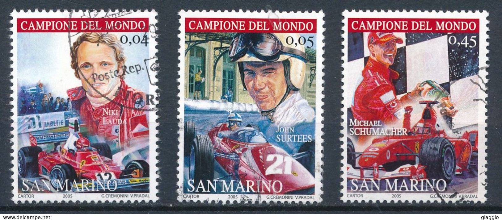 °°° SAN MARINO - Y&T N°1978/80 - 2005 °°° - Oblitérés