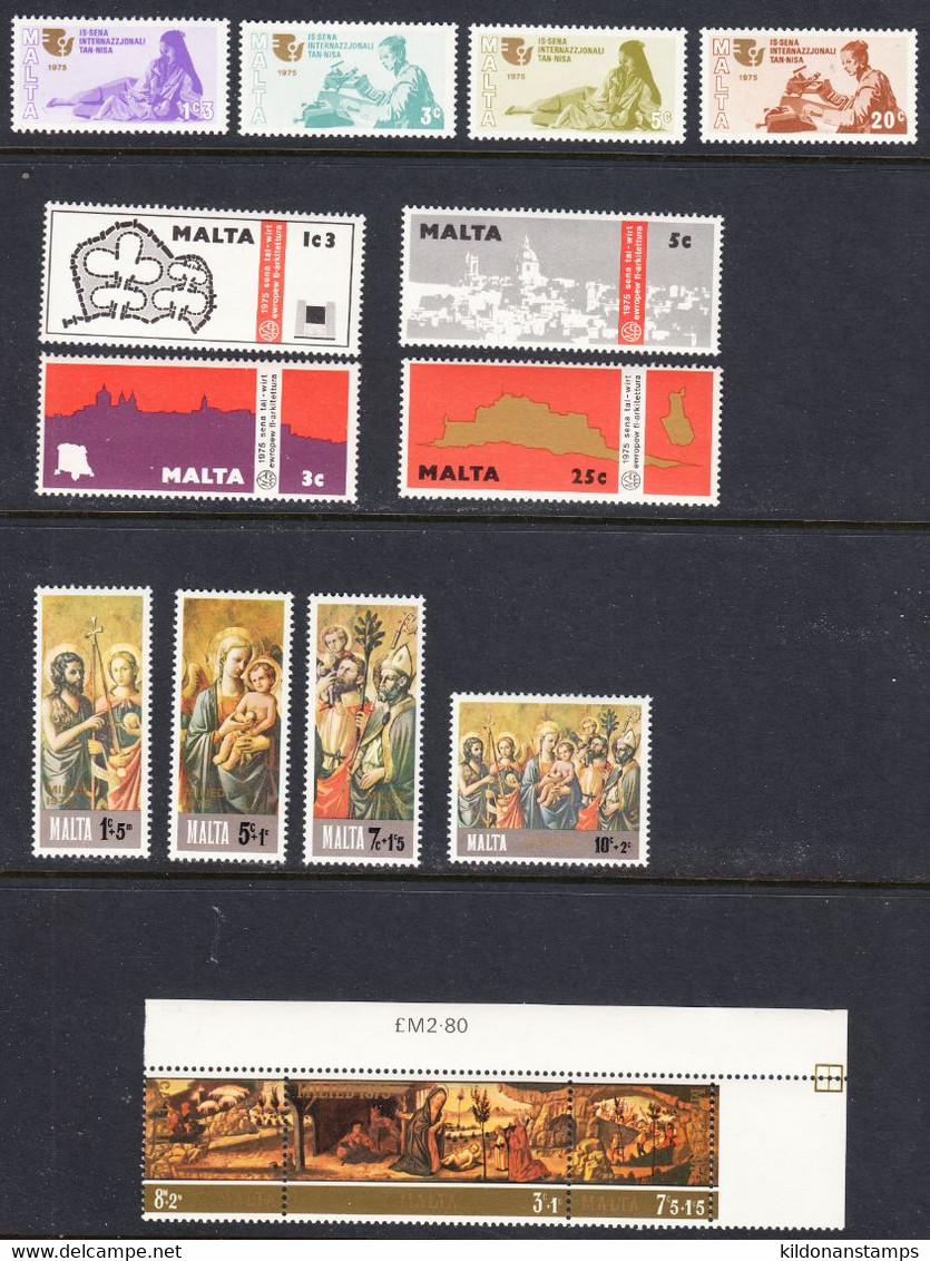 Malta 1975 Mint No Hinge, Sc# 491-494,497-500,B20-B26 - Malte