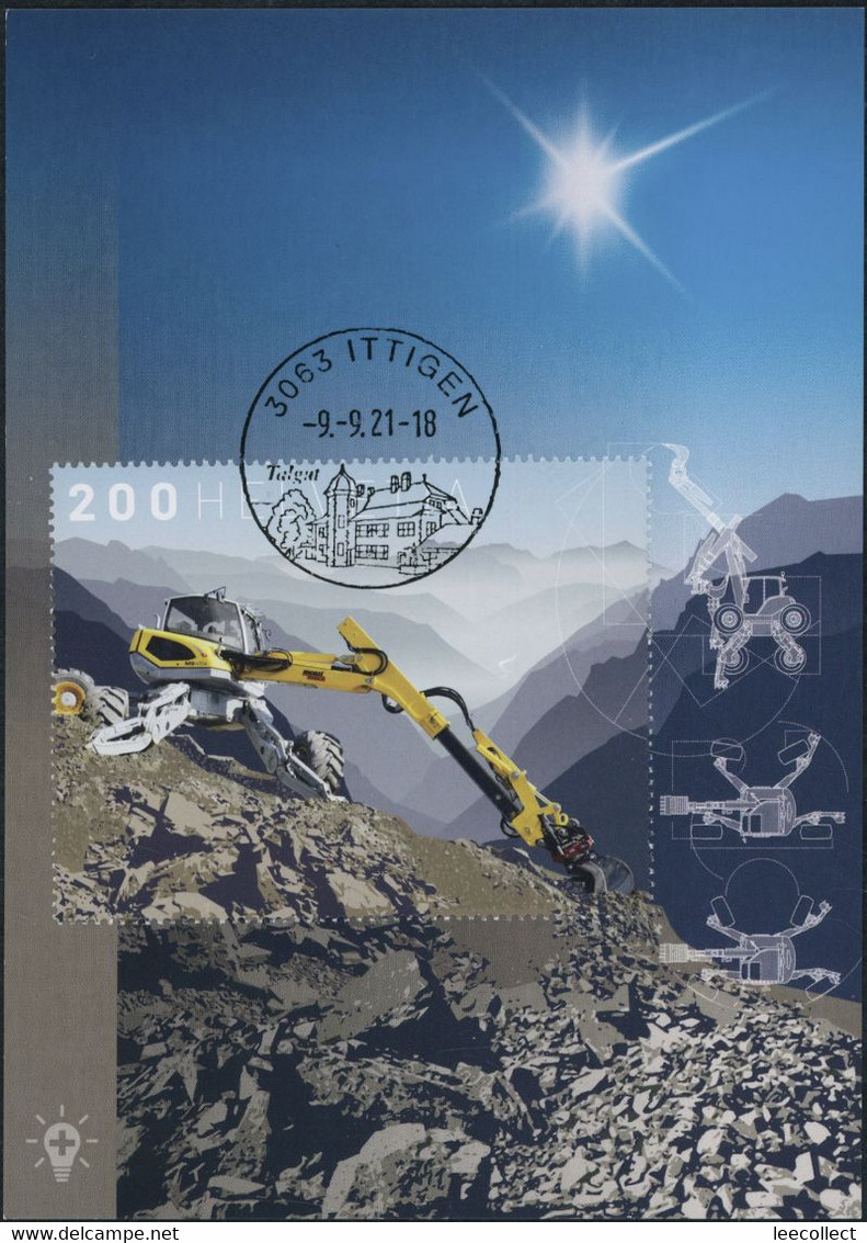 Suisse - 2021 - Menzi Muck - Blockausschnitte - Maximumkarte - FDC ET - Storia Postale