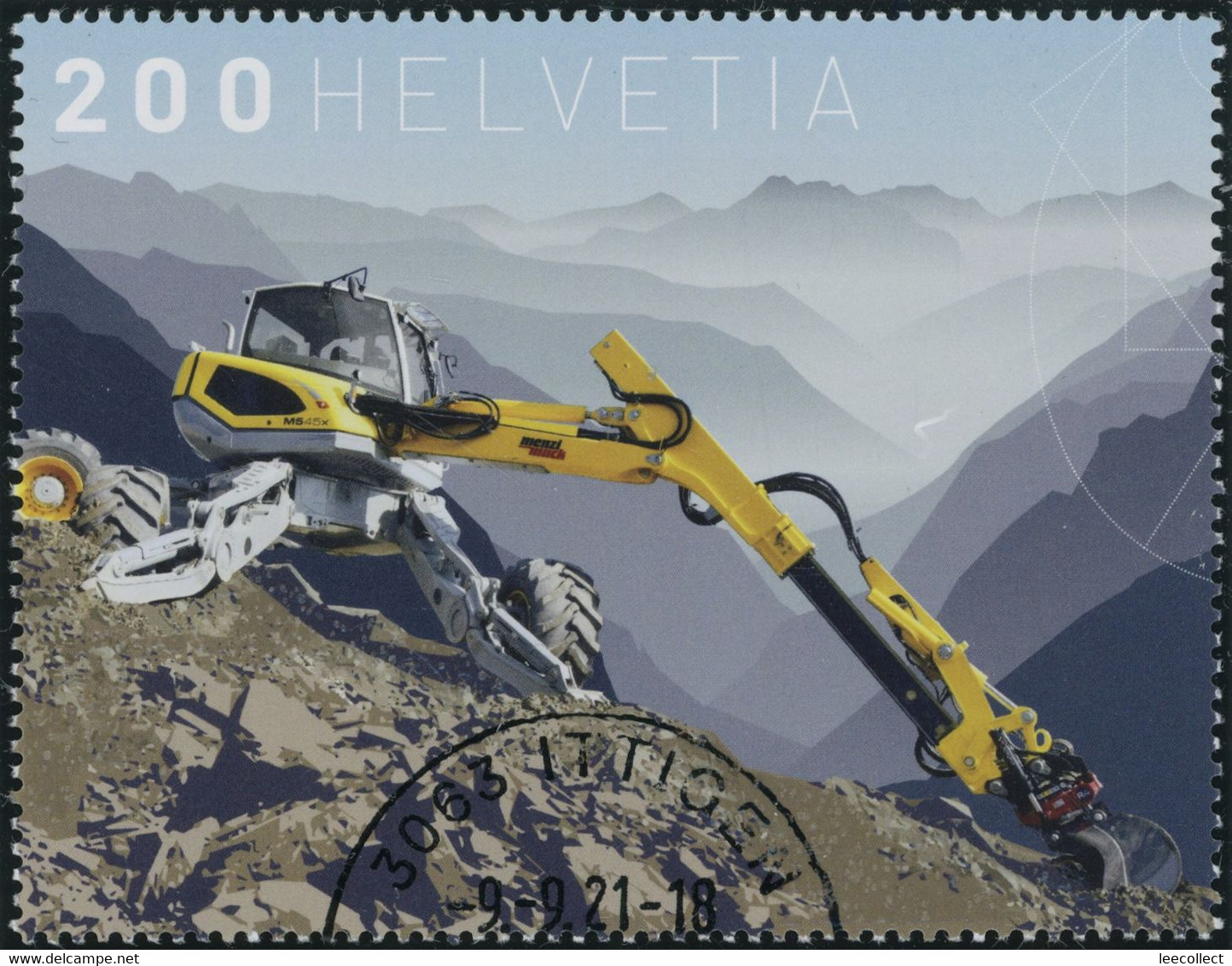 Suisse - 2021 - Menzi Muck - Blockausschnitte - Ersttagstempel ET - Usados