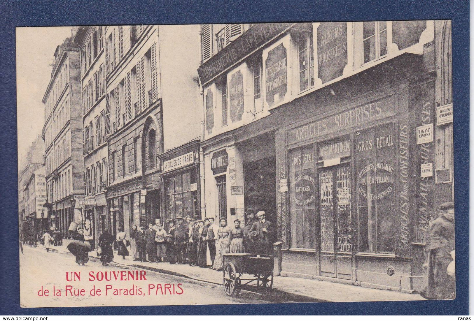 CPA [75] Paris > Arrondissement > Arrondissement: 10 Commerce Shop Devanture Magasin Voir Dos Publicitaire - Distretto: 10