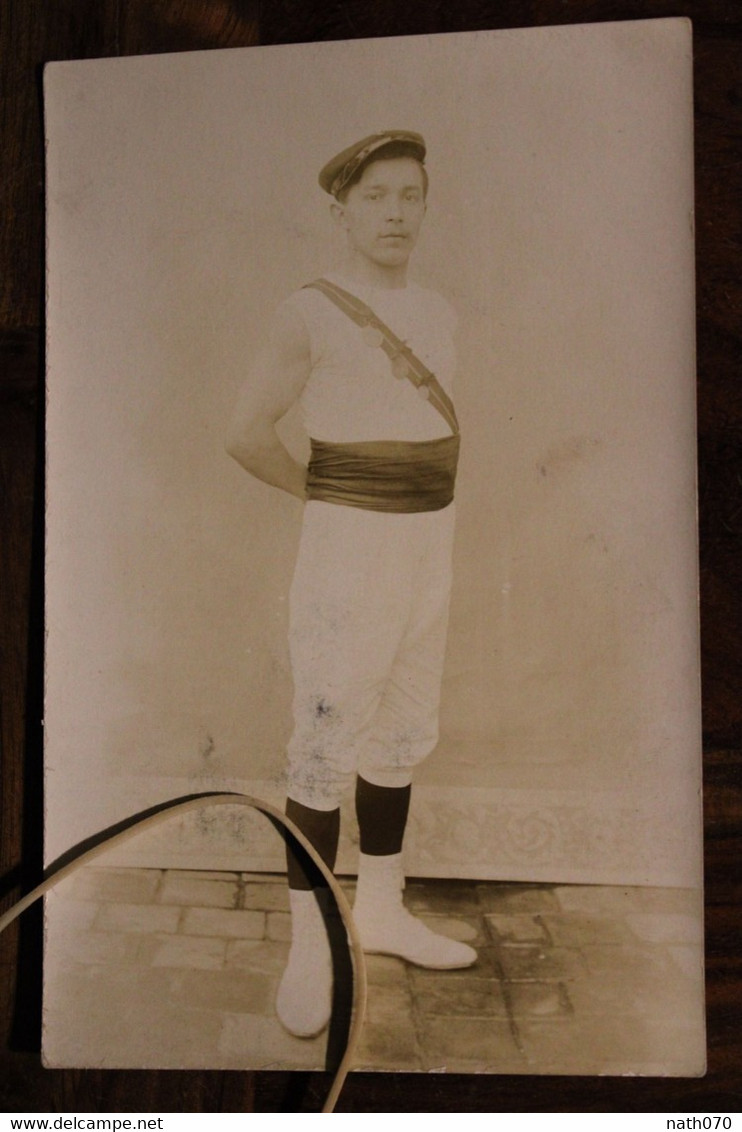 Carte Photo 1900's CPA Ak Sport Cycliste ? Animée - Autres & Non Classés