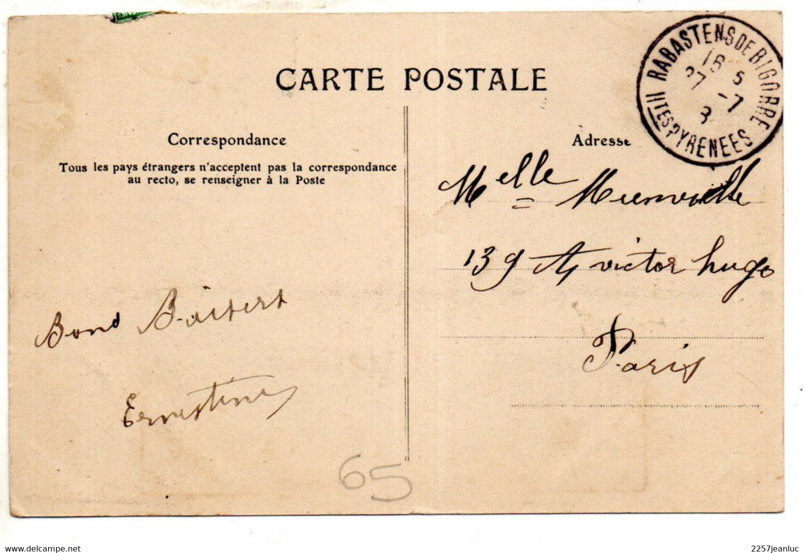 CP 65 - Rabastens De Bigorre .Le Moulin Oblitération 1908 - Rabastens De Bigorre