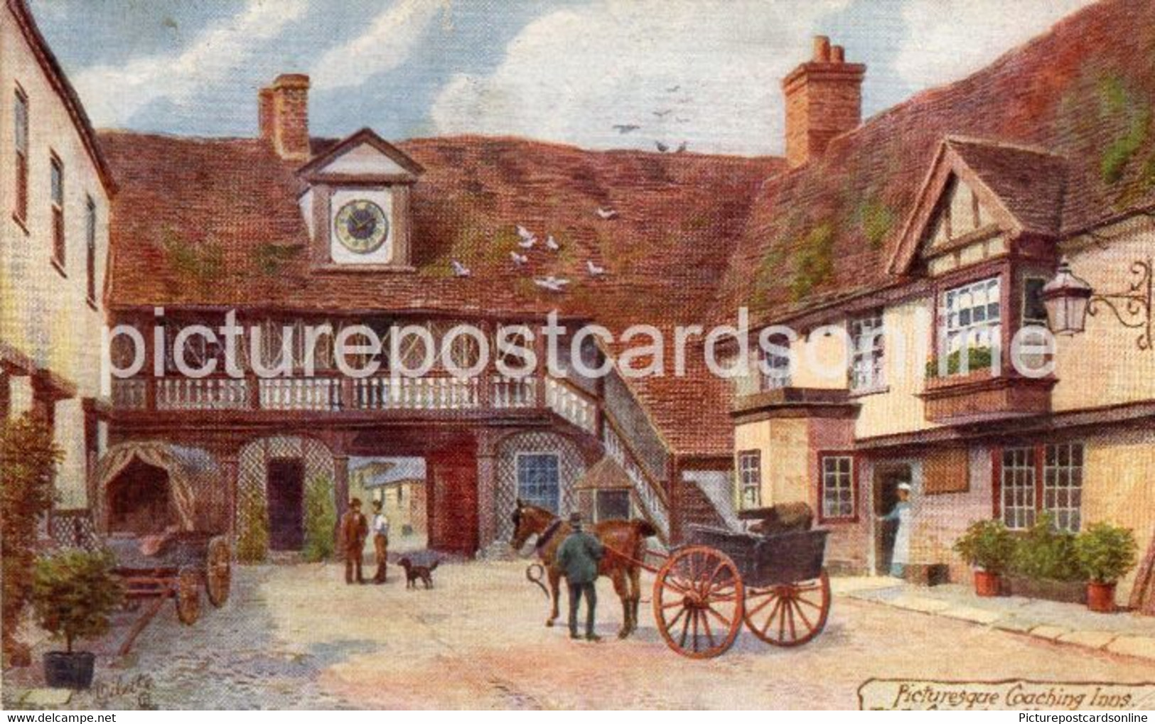 THE GEORGE HUNTINGDON OLD COLOUR POSTCARD HUNTINGDONSHIRE TUCK OILETTE 9377 - Huntingdonshire