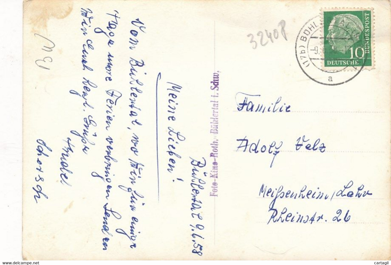 CPM GF (Fotokarte 1858 Mit Leichten Fehler) -32408 Allemagne -Bühlertal Aus Der Vogelschau -Envoi Gratuit - Buehlertal
