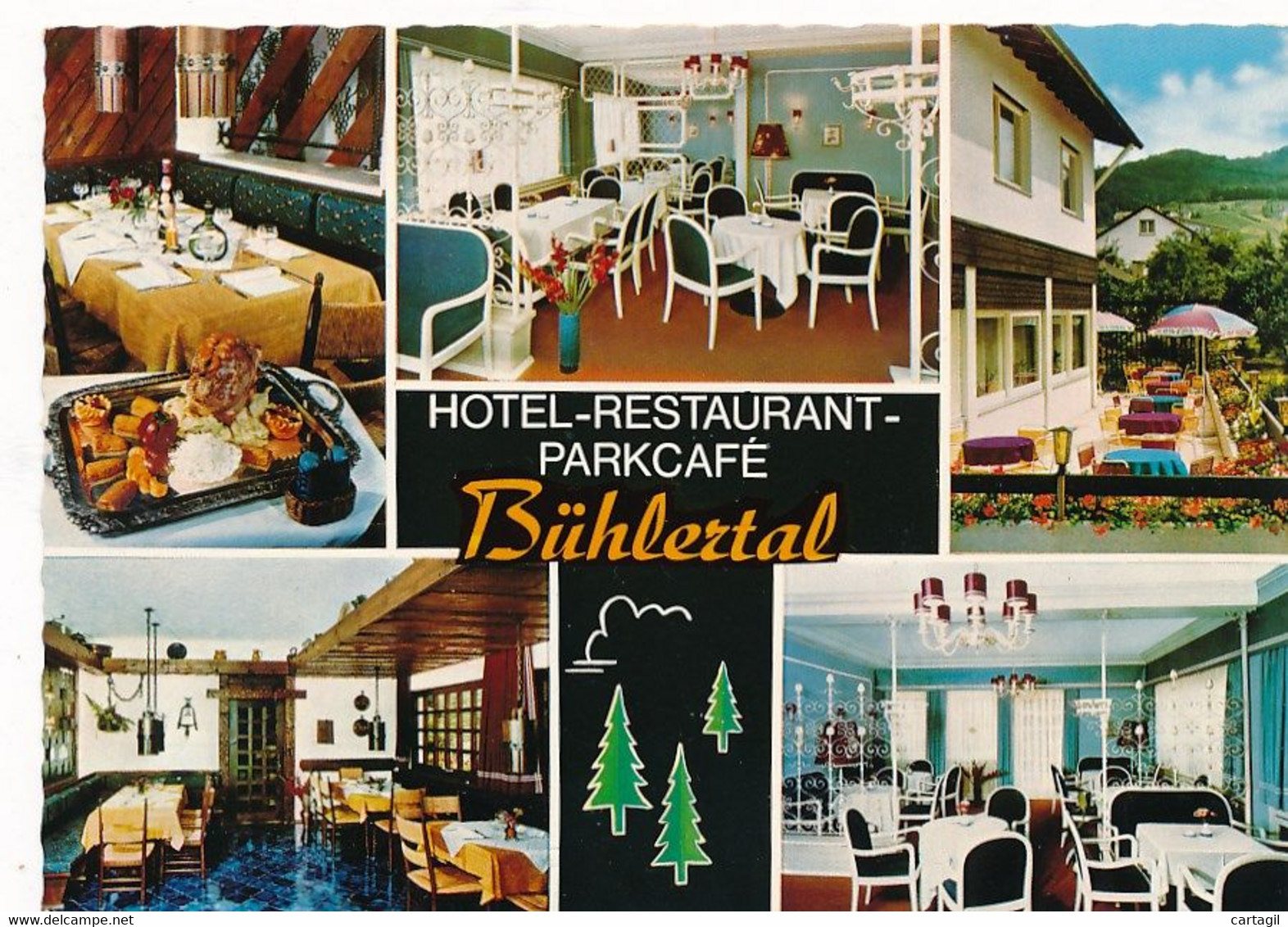 CPM GF (Mehrbild ) -18662 Allemagne -Bühlertal Hotel Restaurant Parkcafé -Envoi Gratuit - Buehlertal