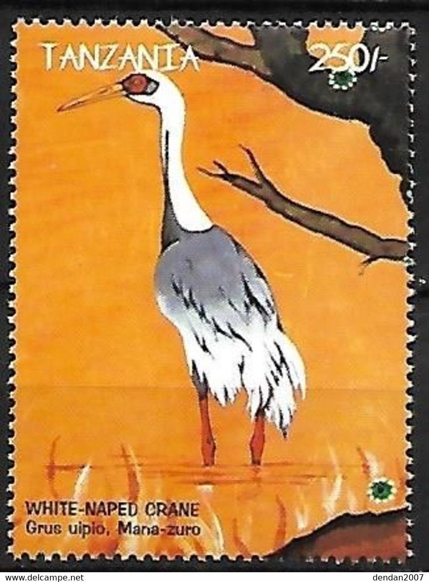 Tanzania - MNH ** Birds Of Japan 1999 :  White-naped Crane  -  Antigone Vipio - Kranichvögel