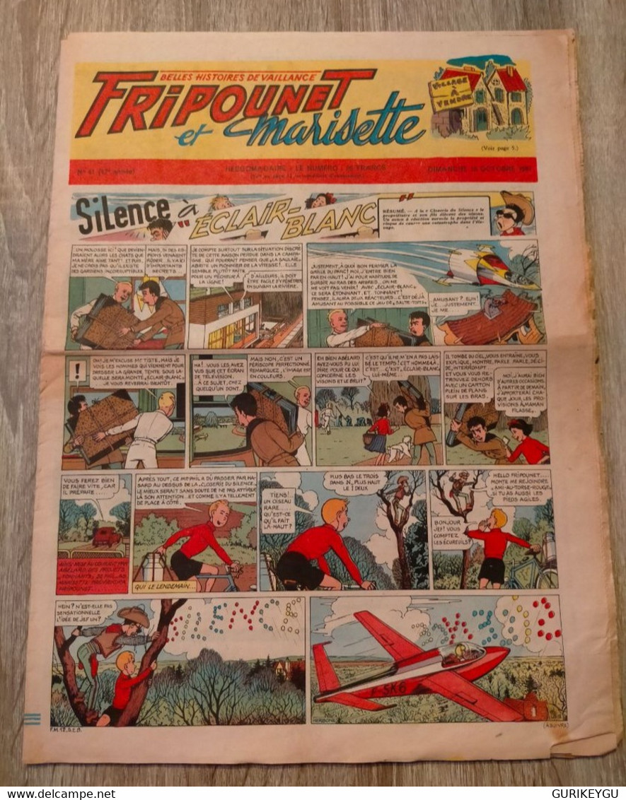 Fripounet Et Marisette N° 41  Sylvain Sylvette 13/10/1957  PERLIN Et PINPIN ROMOREAU - Sylvain Et Sylvette