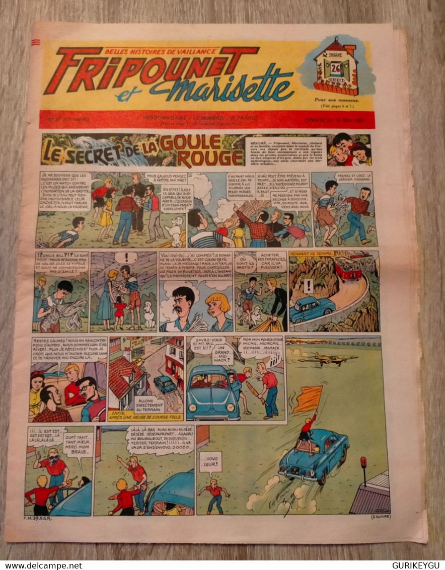 Fripounet Et Marisette N° 20  Sylvain Sylvette 19/05/1957  ERIK NOREV  PERLIN Et PINPIN ROMOREAU TITOU - Sylvain Et Sylvette