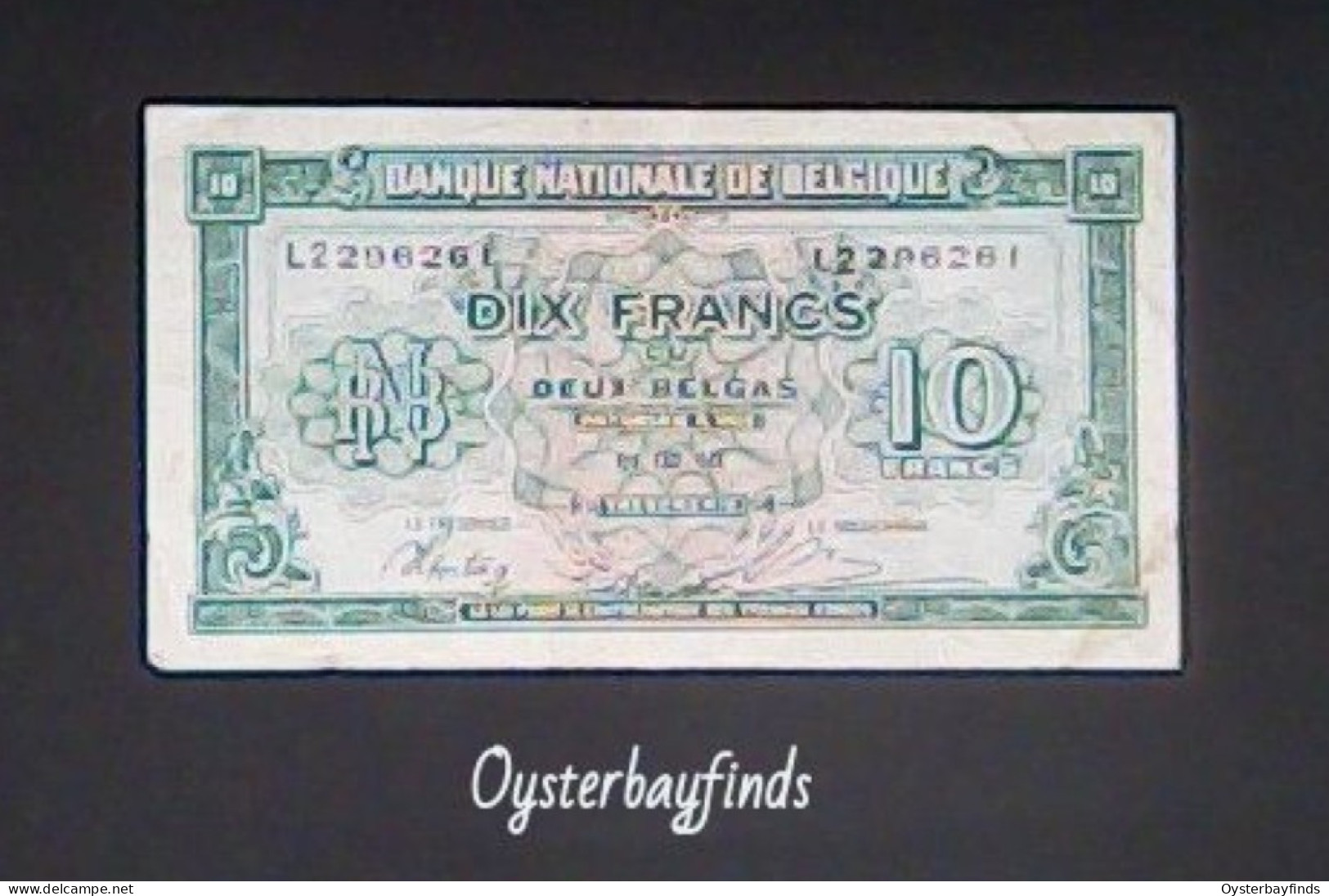 Belgium 1943: 10 Francs - 2 Belgas - 10 Franchi-2 Belgas