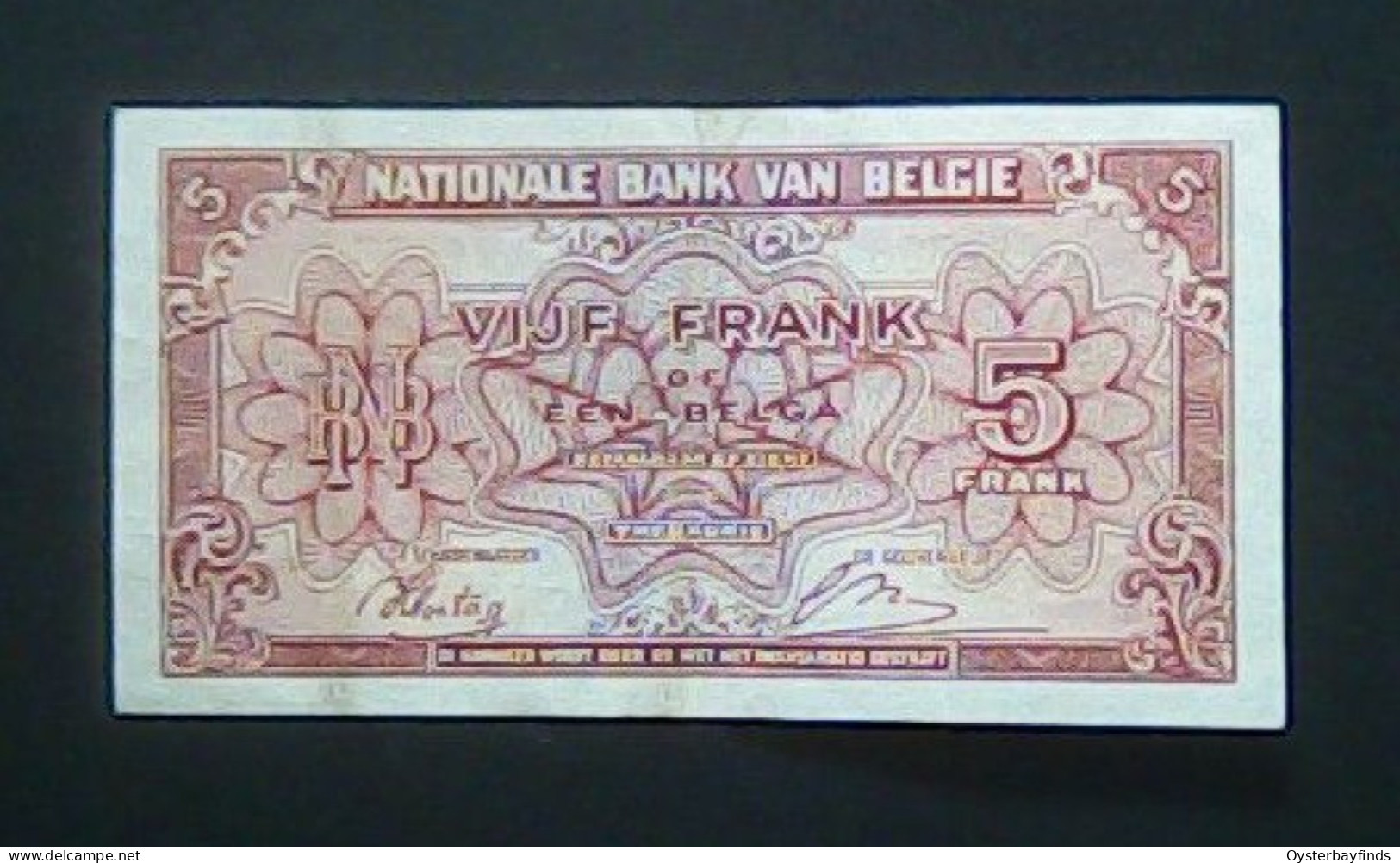 Belgium 1943: 5 Francs - 1 Belga - 5 Francos-1 Belga