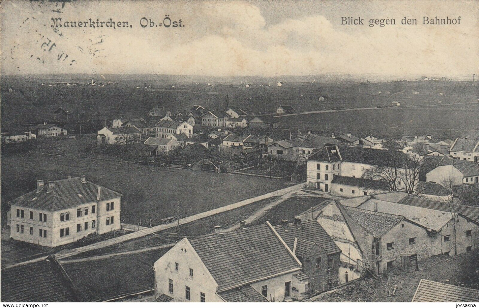 AK -OÖ - MAUERKIRCHEN - Blick Gegen Den BAHNHOF Mit Hist.-Gebäuden 1911 - Braunau