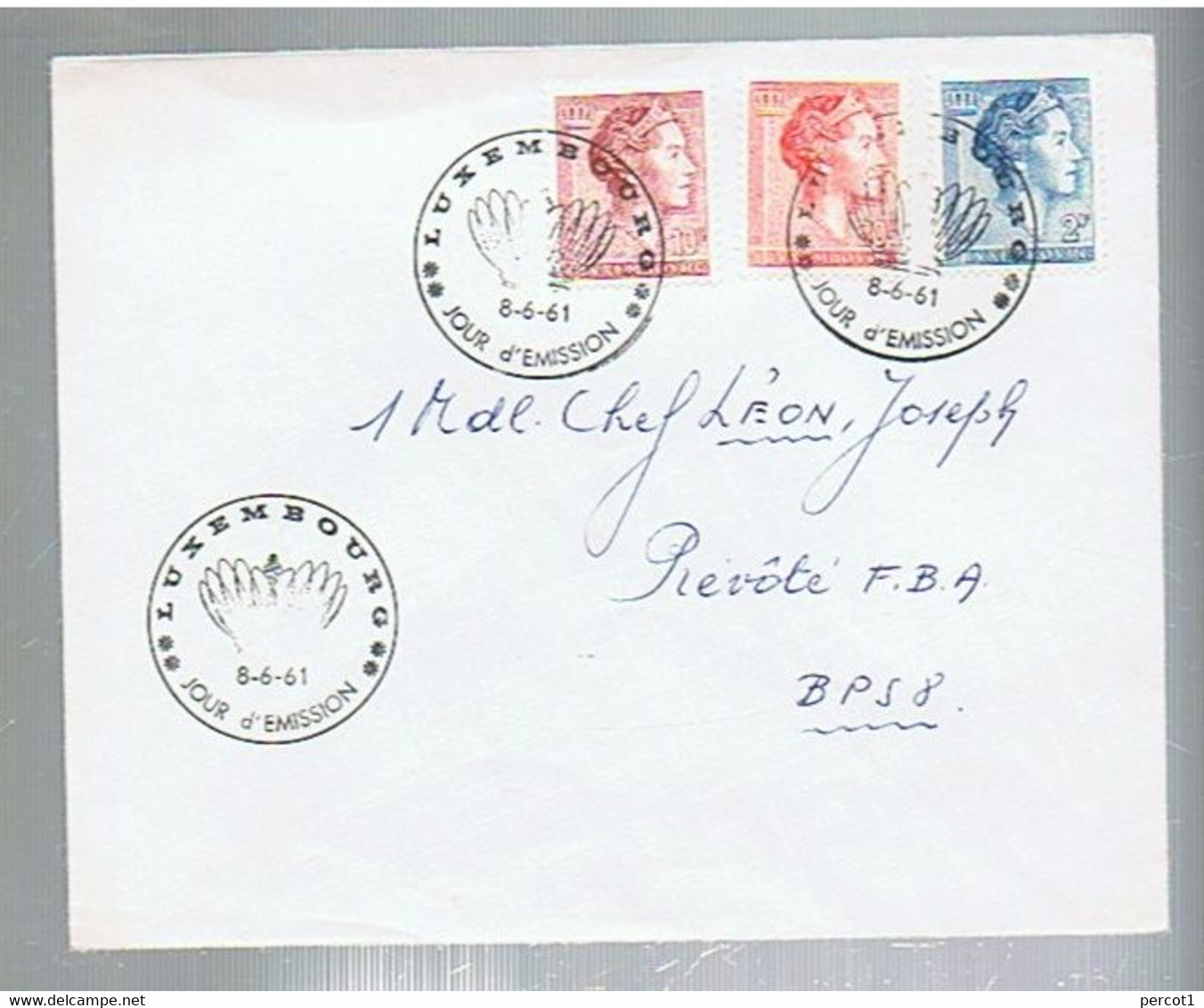 JMF12.12 / PHILATELIE LUXEMBOURG / ENVELOPPE " JOUR D'EMISSION - 08.06.1961" - Sammlungen