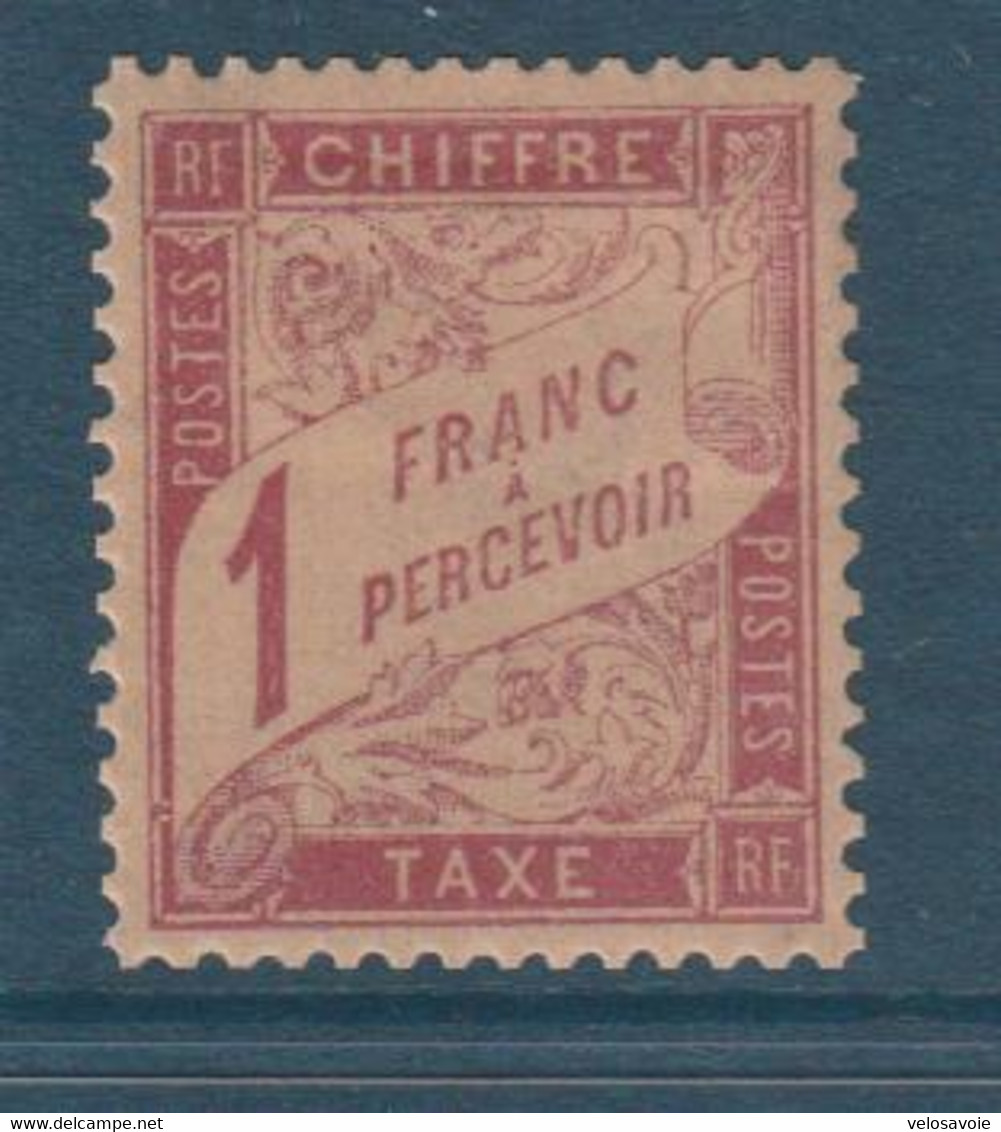 TAXE N° 39 ROSE SUR PAILLE * TTB - 1859-1959 Mint/hinged