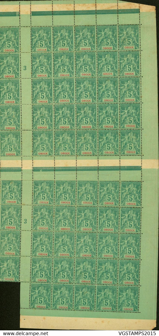 Obock 1892 - Timbres Neufs. Yvert Nº 35/Michel Nº 27. Panneau De 59 + 2 Millesimes.... (VG) DC-10228 - Nuovi