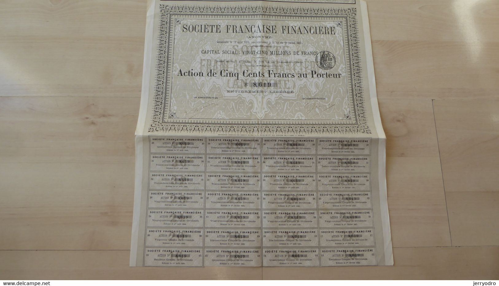 SOCIETE FRANCAISE FINANCIERE - 1876q - S - V