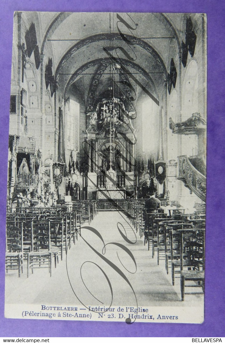 Bottelare Merelbeke Kerk Interieur Pélerinage à Ste. Anne. Edit. N°23 Hendrix Antw - Merelbeke