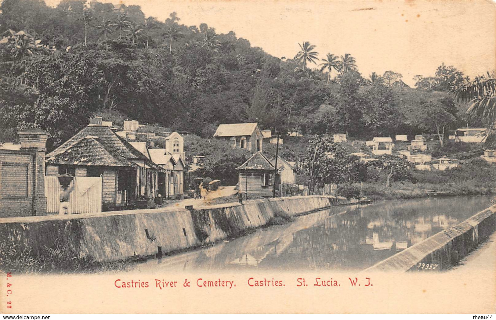 ¤¤  -  SAINTE-LUCIE   -   CASTRIES   -  Castries River & Cemetery  -  ¤¤ - Sainte-Lucie