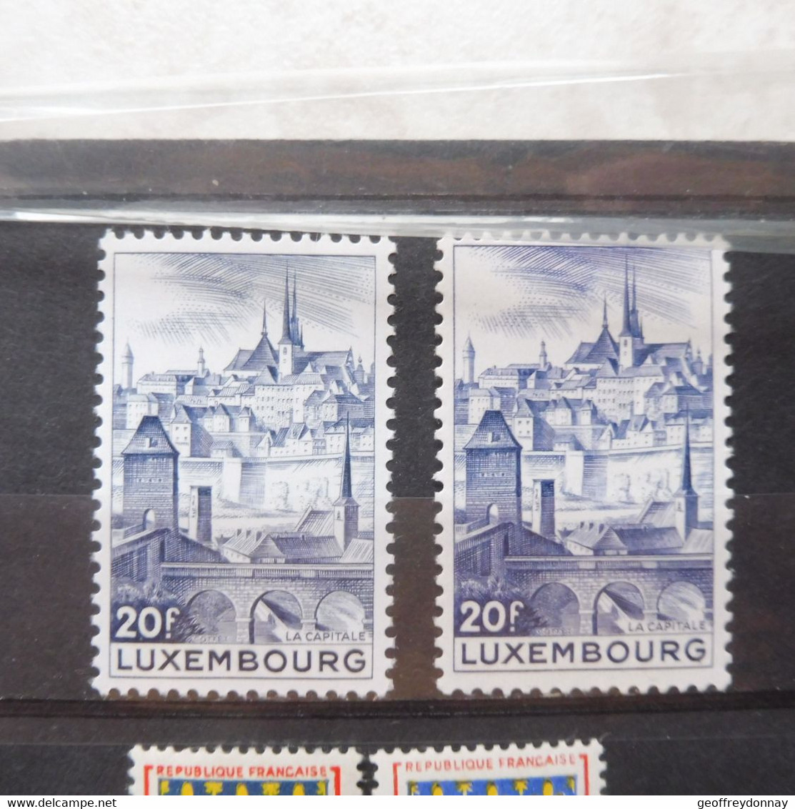 Luxembourg Luxemburg  Neuf Mnh ** 409 Violet Au Lieu De Bleu Parfait Perfect 1948 - Abarten & Kuriositäten