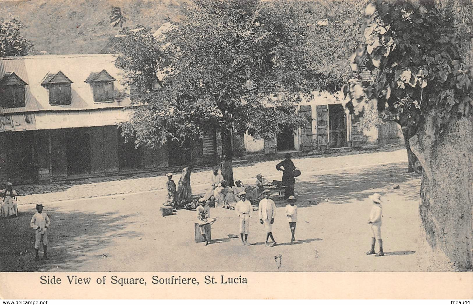 ¤¤  -  SAINTE-LUCIE   -   Side View Of Square, SOUFRIERE  St-Lucia  -  ¤¤ - Saint Lucia