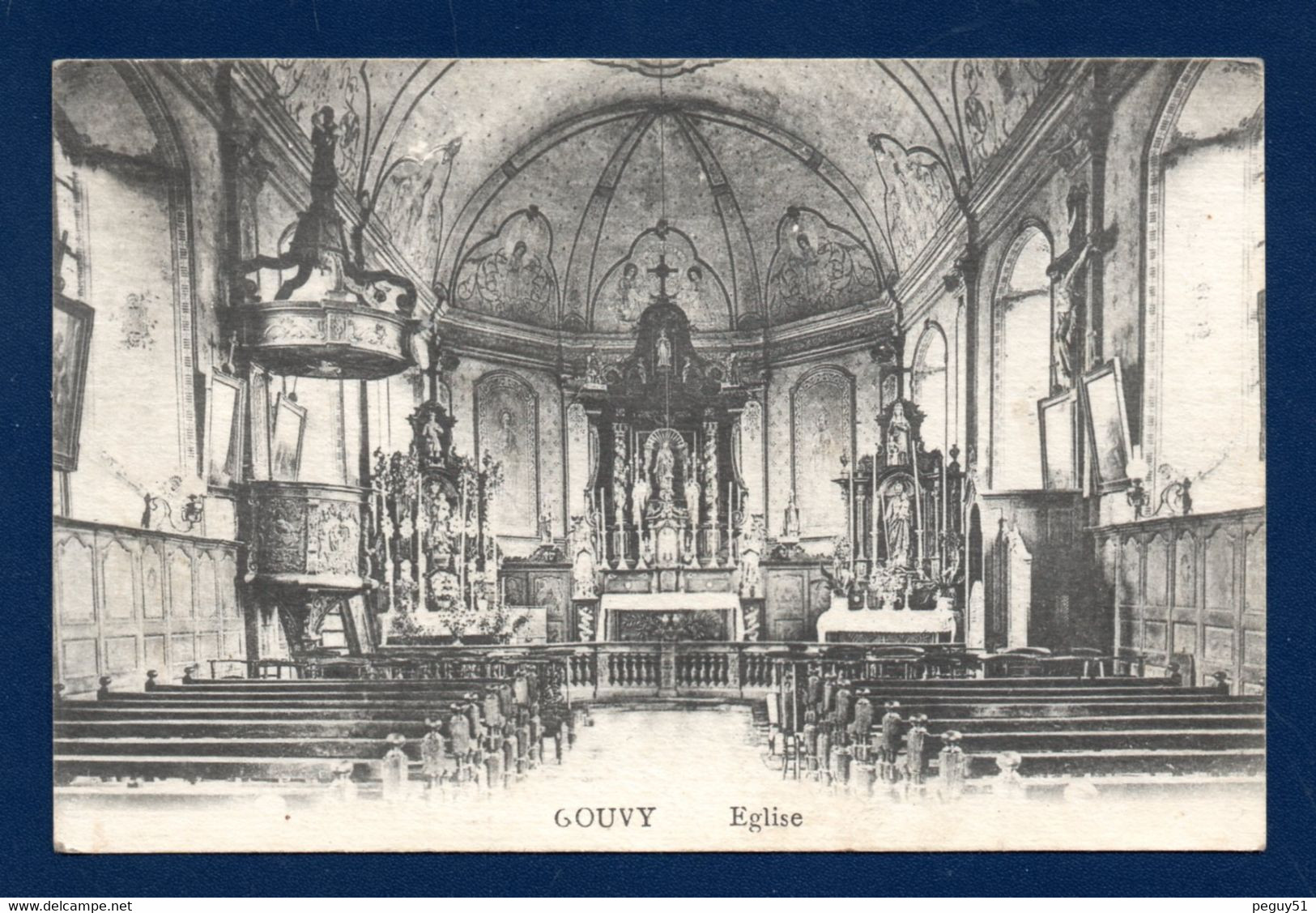 Beho ( Gouvy). Intérieur De L'église Saint-pierre. 1920 - Gouvy