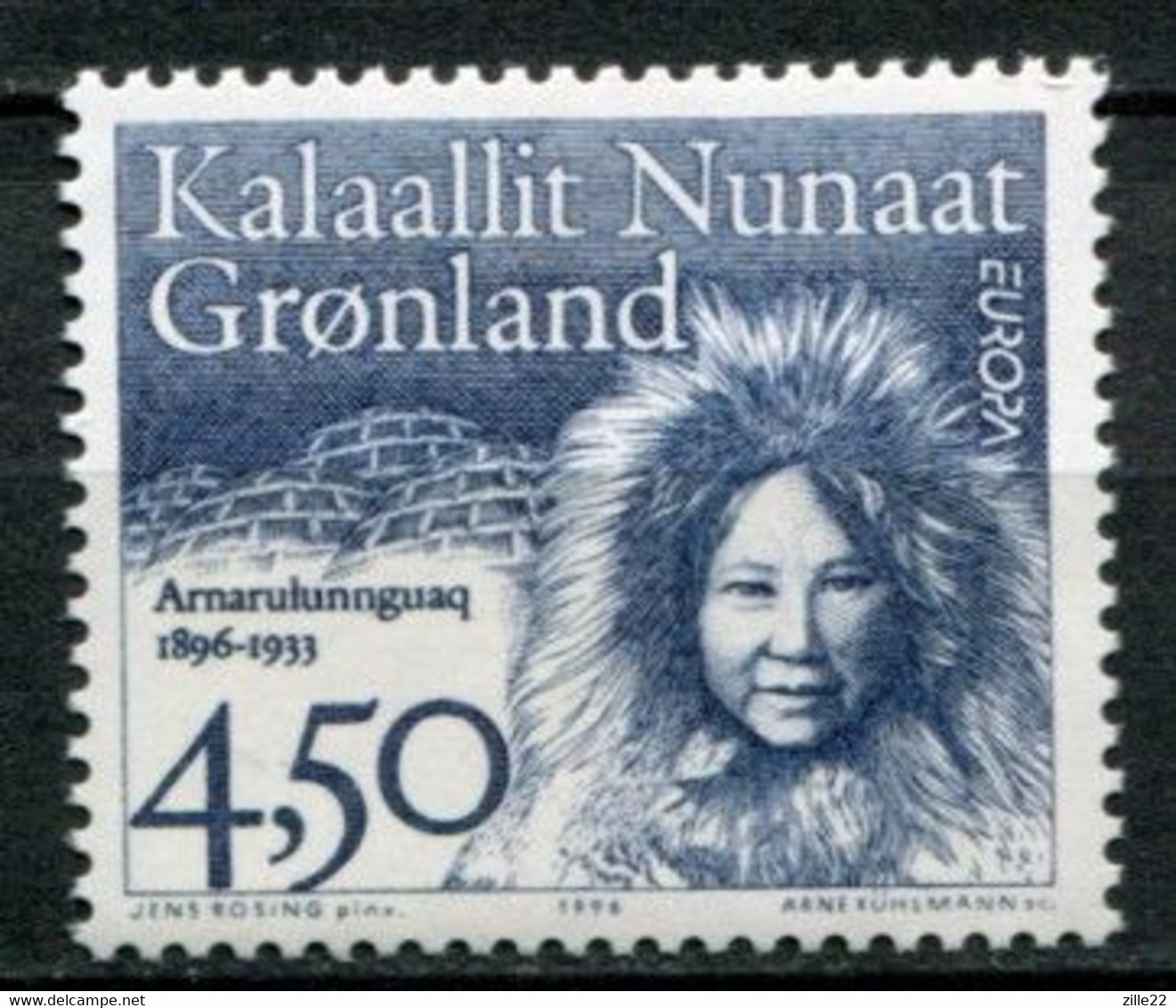 Grönland Greenland Mi# 293 Postfrisch/MNH - EUROPA CEPT Famous Women - Polar Explorer - Unused Stamps