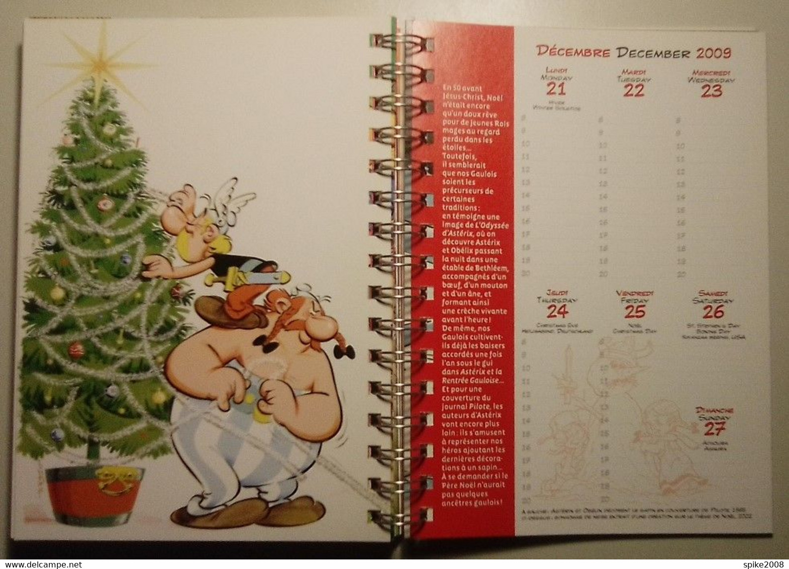 Rare agenda 2009 ASTERIX par GOSCINNY et UDERZO Etat Neuf