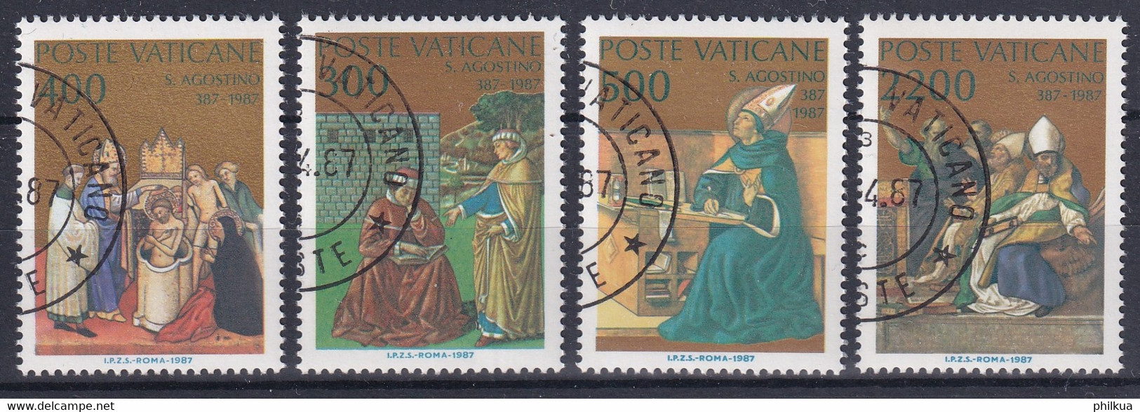 MiNr. 907 - 910  Vatikanstadt1987, 7. April. 1600. Jahrestag Der Bekehrung Und Taufe - Sauber Gestempelt - Oblitérés