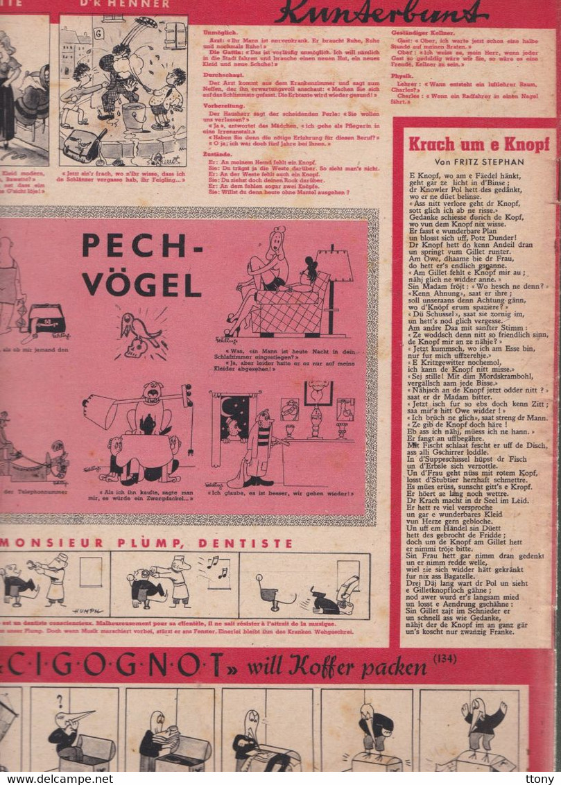 Revue Illustrée De La Famille Cigognes   1948  édition Strasbourg    Großes Illustriertes Familienmagazin: Auf Deutsch - Bambini & Adolescenti