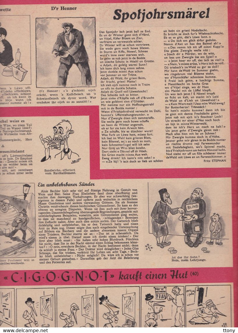 Revue Illustrée De La Famille Cigogne 1946  édition Strasbourg    Großes Illustriertes Familienmagazin Plusieurs Revues - Kinder- En Jeugdtijdschriften