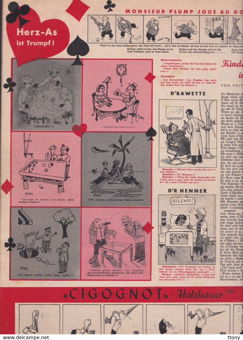 Revue Illustrée De La Famille  Cigognes 1948 édition Strasbourg    Großes Illustriertes Familienmagazin Auf Deutsch - Bambini & Adolescenti