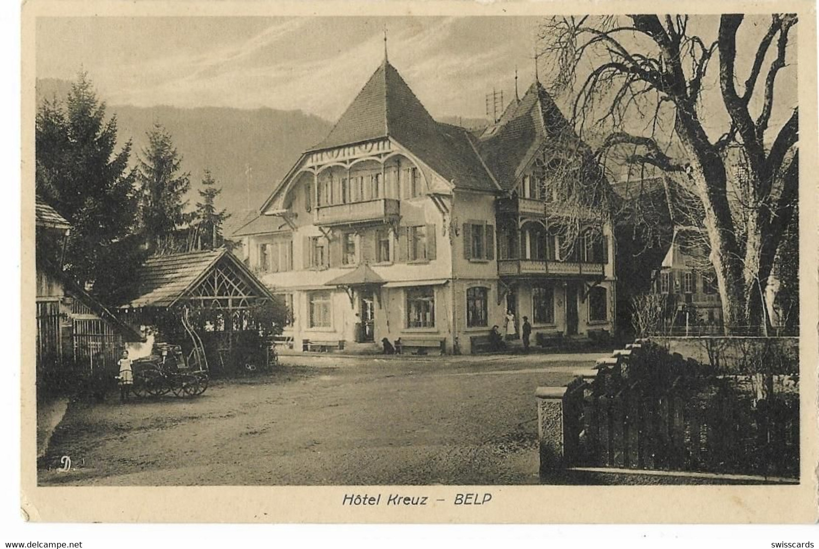 BELP: Hotel Kreuz Animiert ~1910 - Belp