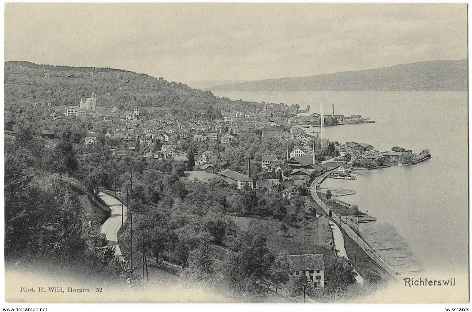 RICHTERSWIL: Seepartie Mit Dorf ~1900 - Dorf