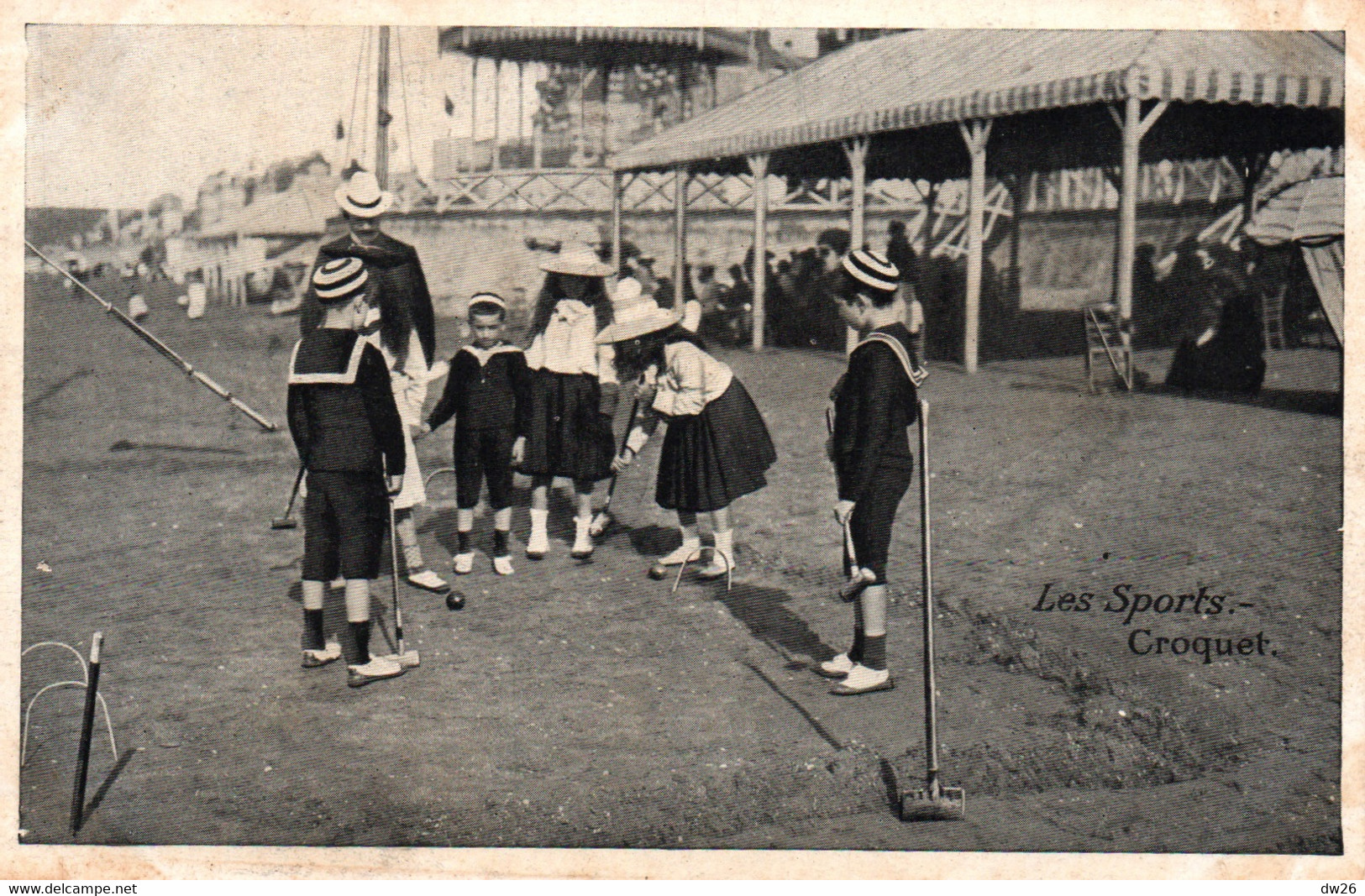 Série Les Sports - Le Croquet - Publicité Magasins De Nouveautés Ville De Strasbourg - Carte Non Circulée - Críquet