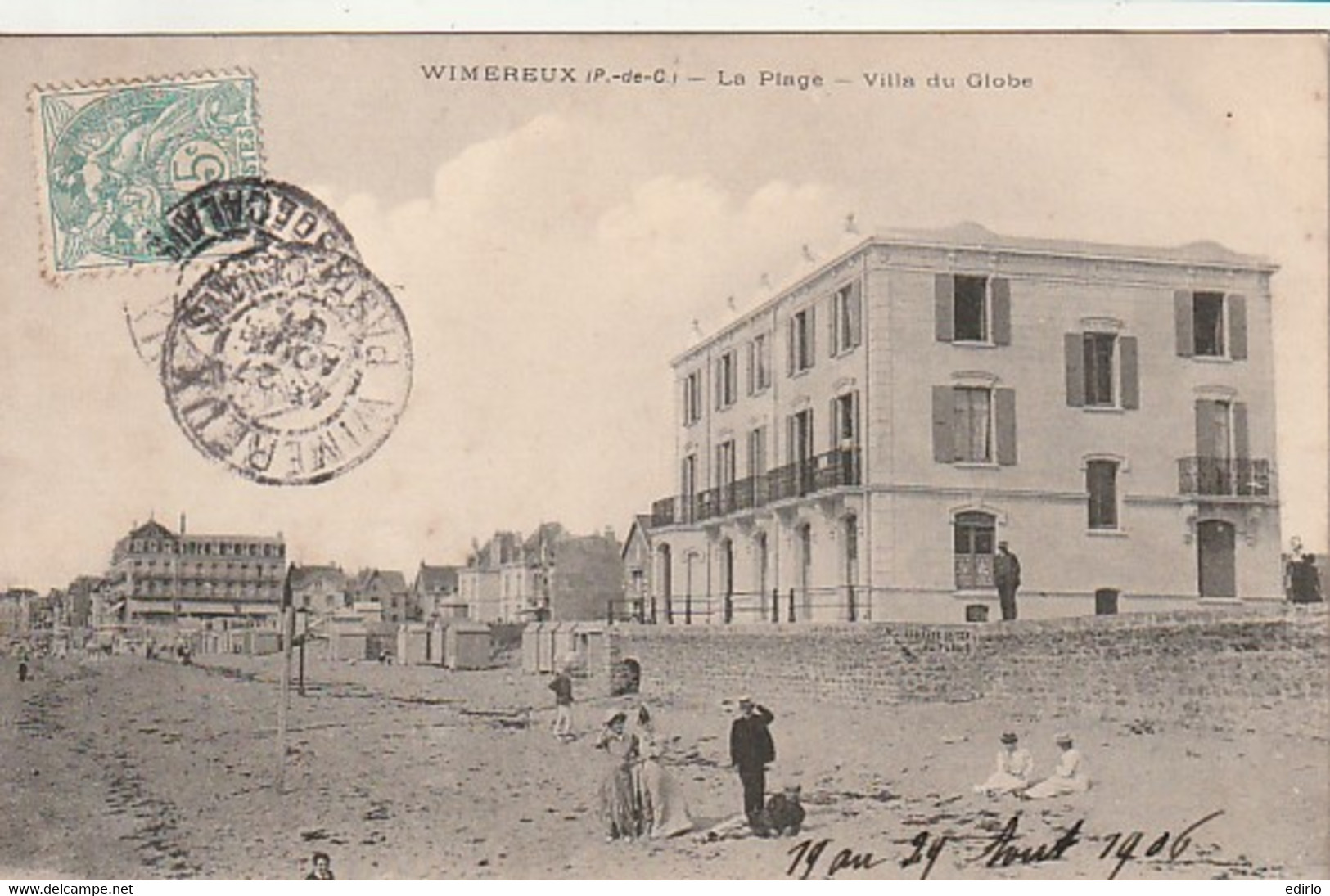 *** 62  ***  WIMEREUX  La Plage Et La Villa Du Globe - TTBE - Other & Unclassified