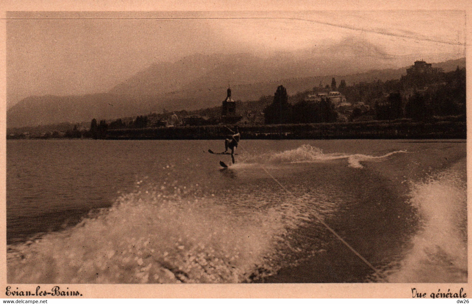 Evian Les Bains - Le Ski Nautique Sur Le Lac, Vue Générale - Carte Eaux D'Evian-achat Non Circulée - Wasserski