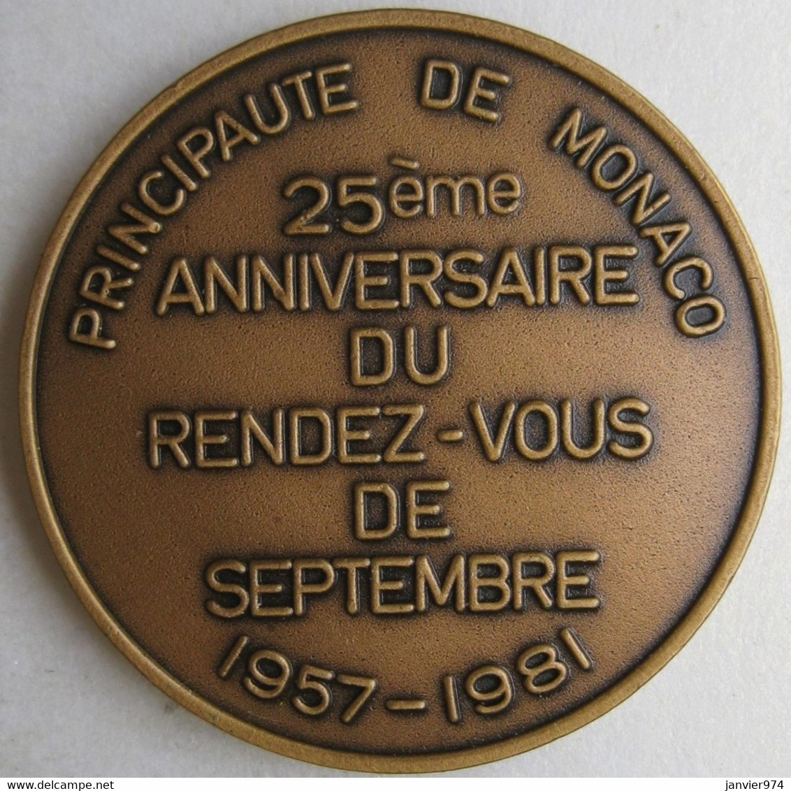 Monaco Jeton Assurance Principauté De Monaco - 25ème Anniversaire 1957-1981 - Professionali / Di Società